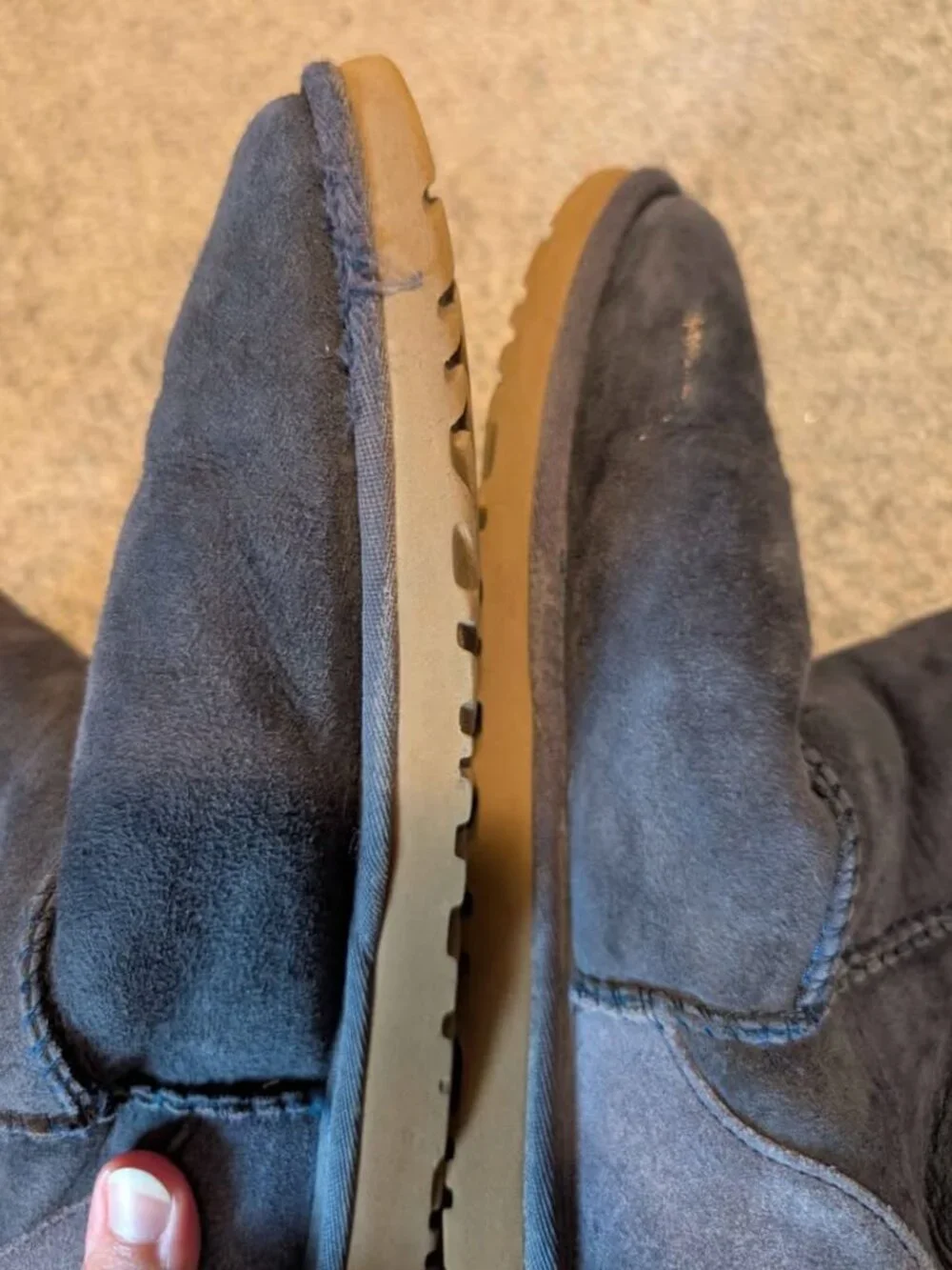 Navy uggs boots kids size 6/women's 7.5
